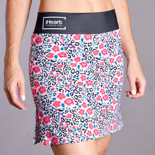 The Floral Leopard Skort