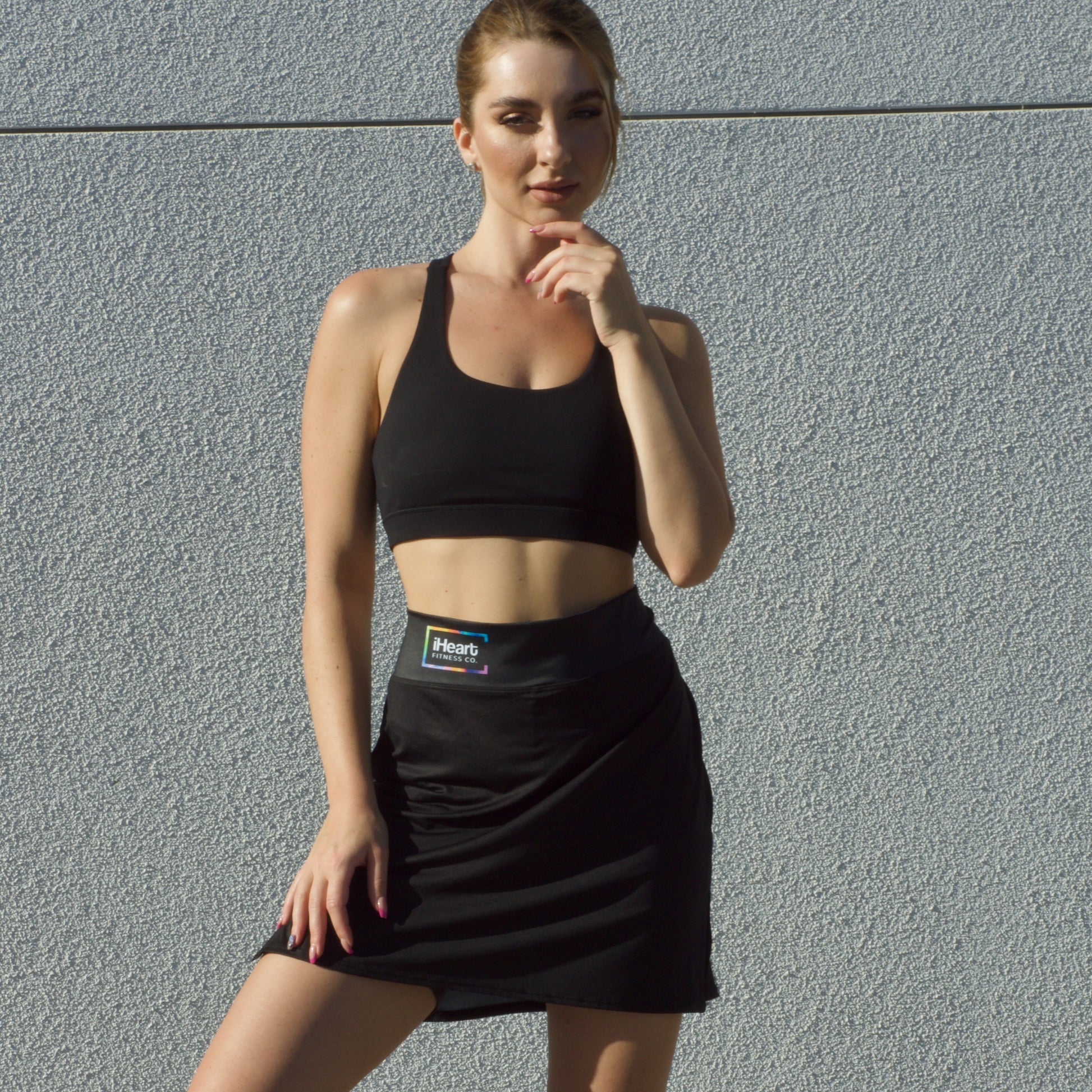 black boating skort